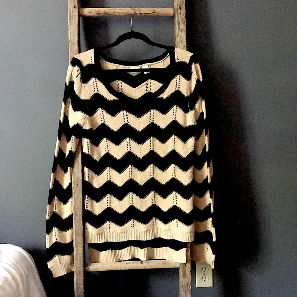 Daytrip Black and Tan sweater